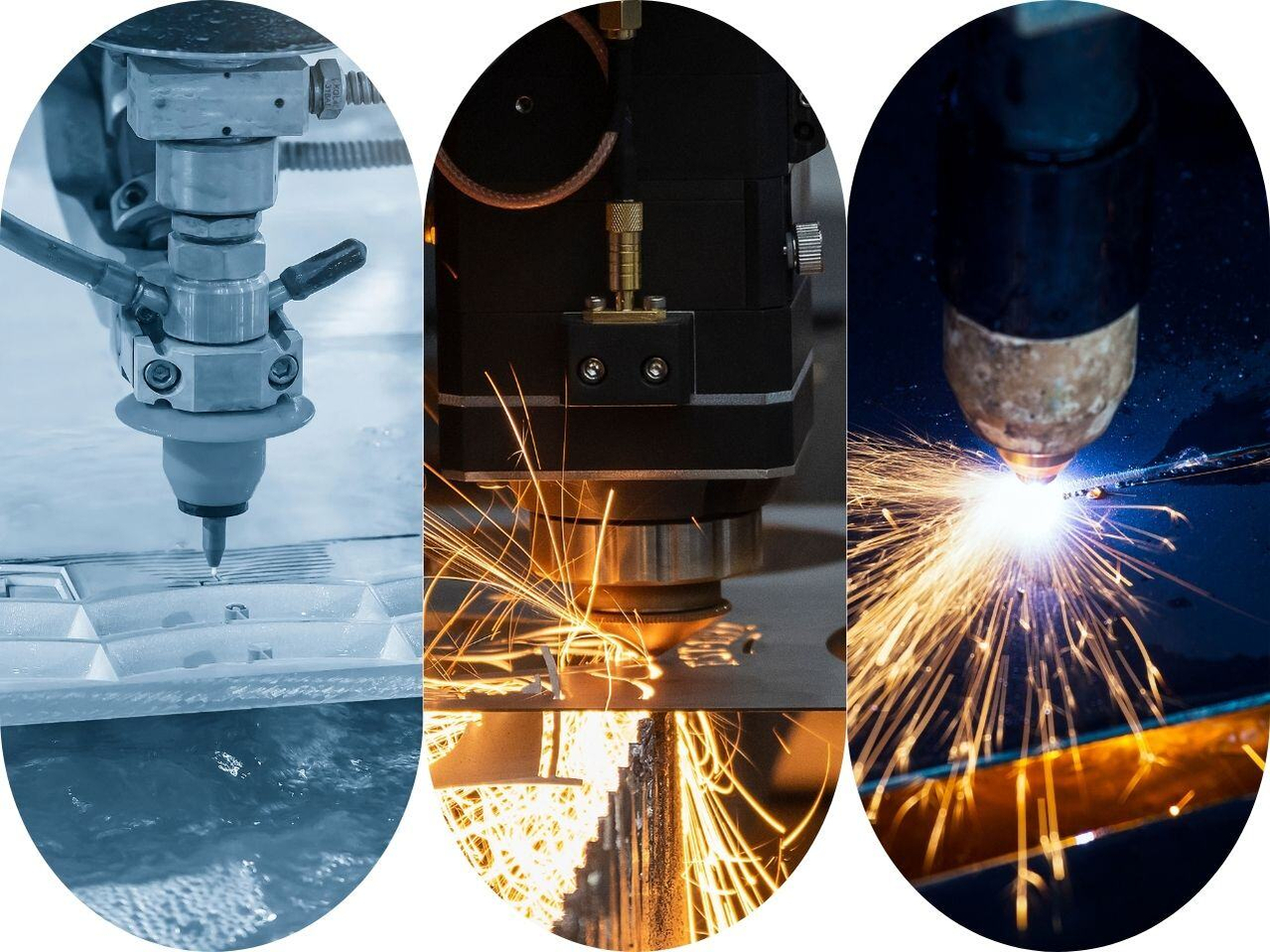 Taglio industriale - Waterjet vs laser vs plasma